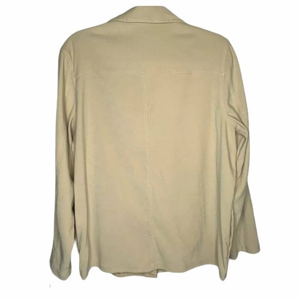 Susan Graver Womens Embroidered Shirt Small Tan - Picture 5 of 5